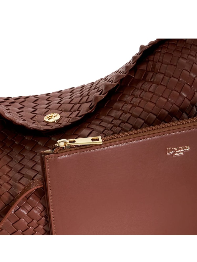 Dune London Natural Large Deliberate Woven Slouch Bag - Image 5 of 6