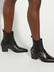 Черный - Dune London Ботинки Panino Double Buckle Western - Image 1 of 6