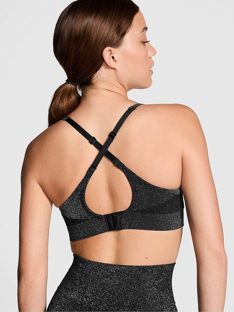 Victoria's Secret PINK Black Shine Sports Bra - Image 2 of 4