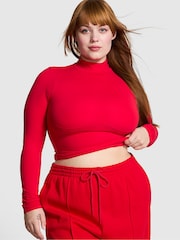 Victoria's Secret PINK Red Pepper Mock Neck Soft Stretch T-Shirt - Image 1 of 3
