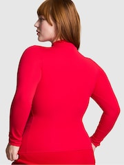 Victoria's Secret PINK Red Pepper Mock Neck Soft Stretch T-Shirt - Image 2 of 3