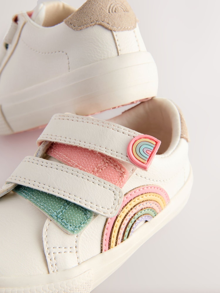 White Standard Fit (F) Touch Fasten Trainers - Image 4 of 5
