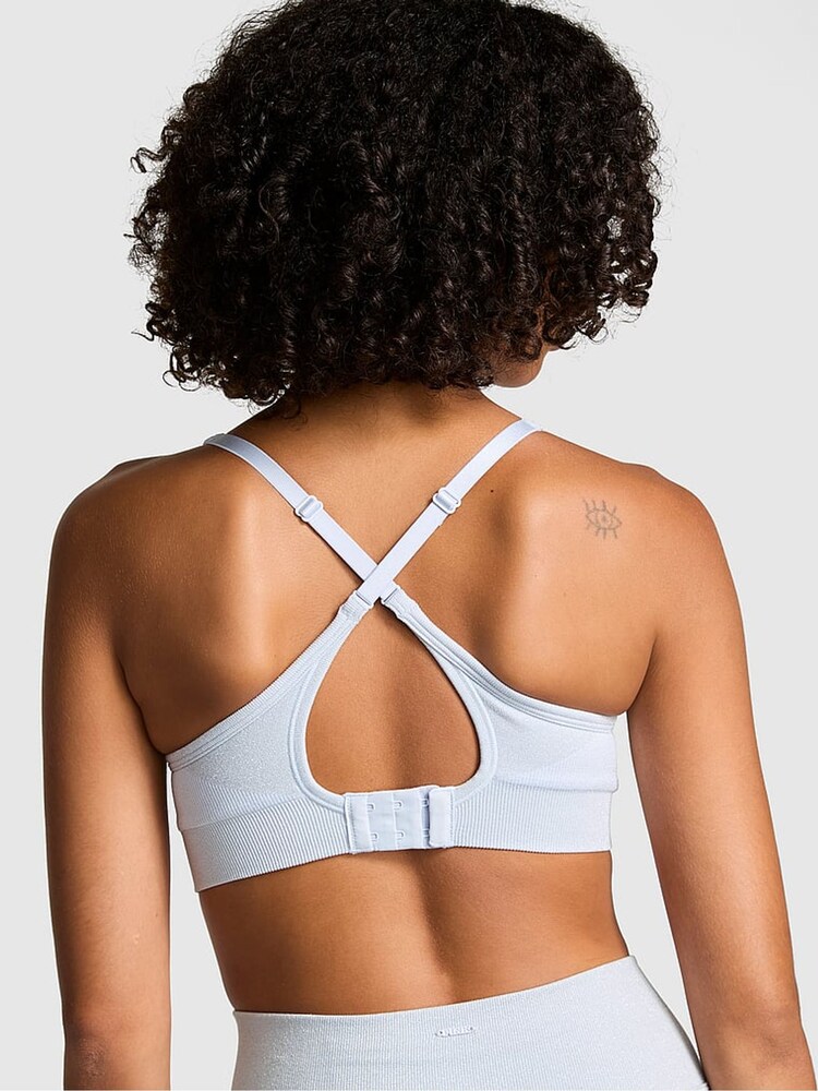 Victoria's Secret PINK Hydrangea Blue Shine Sports Bra - Image 2 of 3