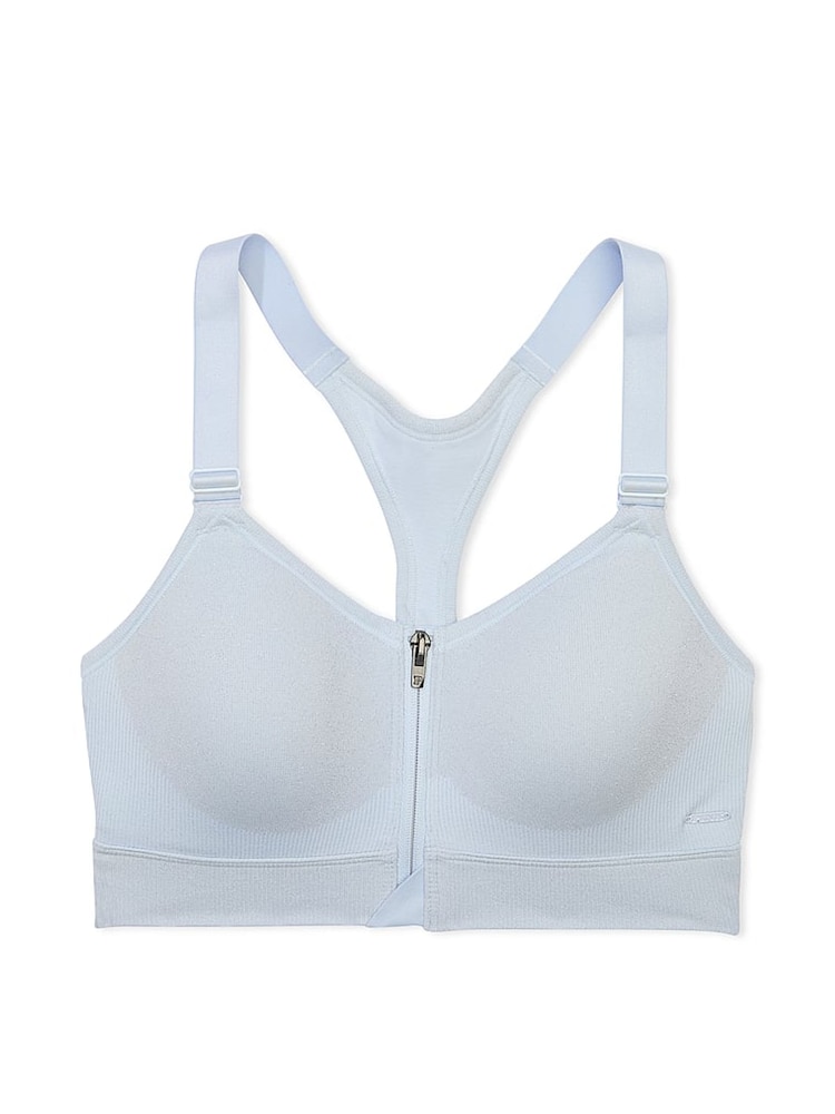 Victoria's Secret PINK Hydrangea Blue Shine Seamless Front Close High Support Sports Bra - Image 3 of 3
