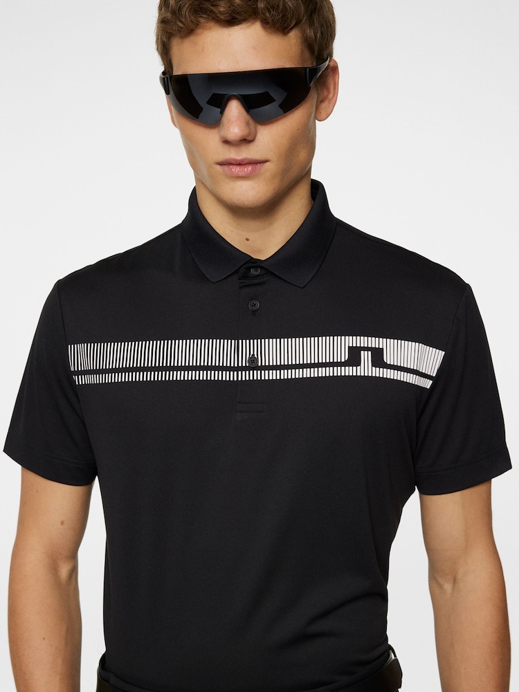 J.Lindeberg Black Golf Klas Polo Shirt - Image 4 of 6