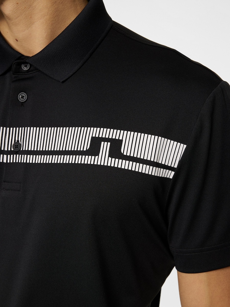 J.Lindeberg Black Golf Klas Polo Shirt - Image 5 of 6
