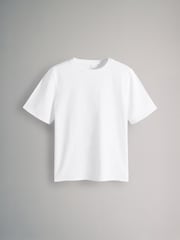 The Set Black/Khaki Green/Cream/Animal 4 Pack Relaxed Short Sleeve 100% Cotton T-Shirts - Image 11 of 13
