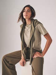 The Set Black/Khaki Green/Cream/Animal 4 Pack Relaxed Short Sleeve 100% Cotton T-Shirts - Image 7 of 13