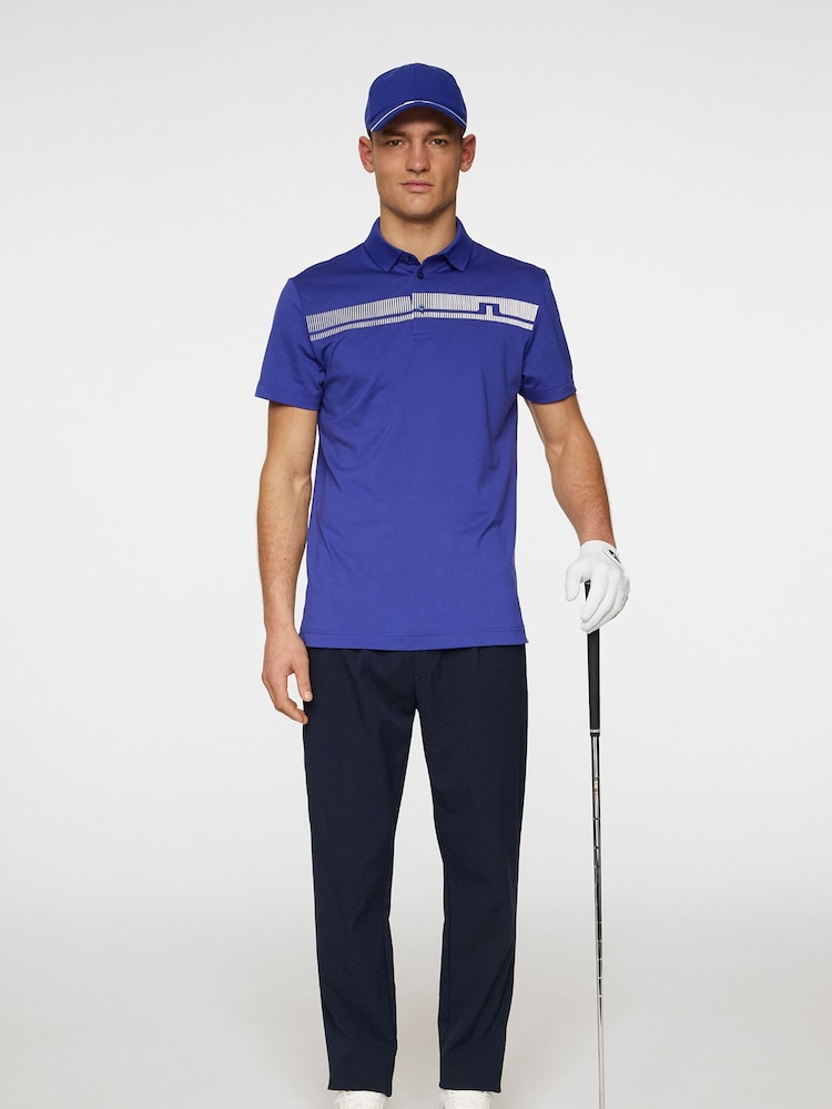 J.Lindeberg Bright Blue Golf Klas Polo Shirt - Image 3 of 6