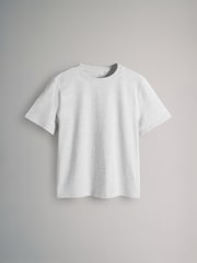 The Set White/Stripe/Pink/Grey Marl Relaxed 100% Cotton T-Shirts 5 Pack - Image 3 of 7