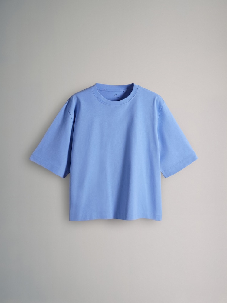 The Set Navy Blue/White/Blue/Red Stripe 4 Pack Heavy Weight Relaxed T-Shirts - Image 11 of 14