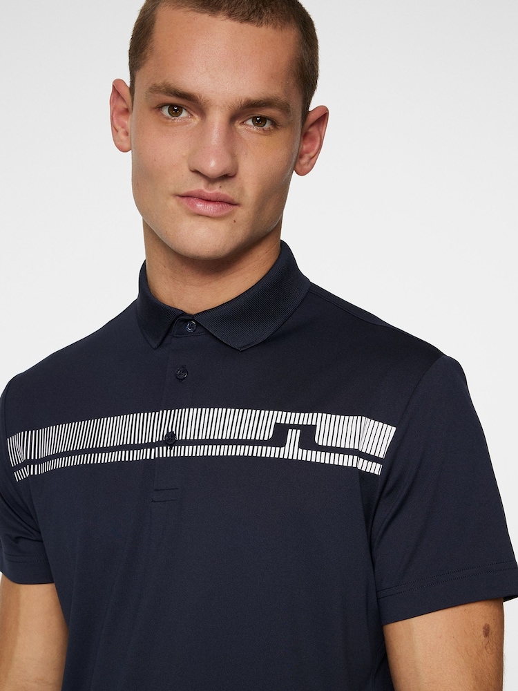 J.Lindeberg Navy Golf Klas Polo Shirt - Image 4 of 6