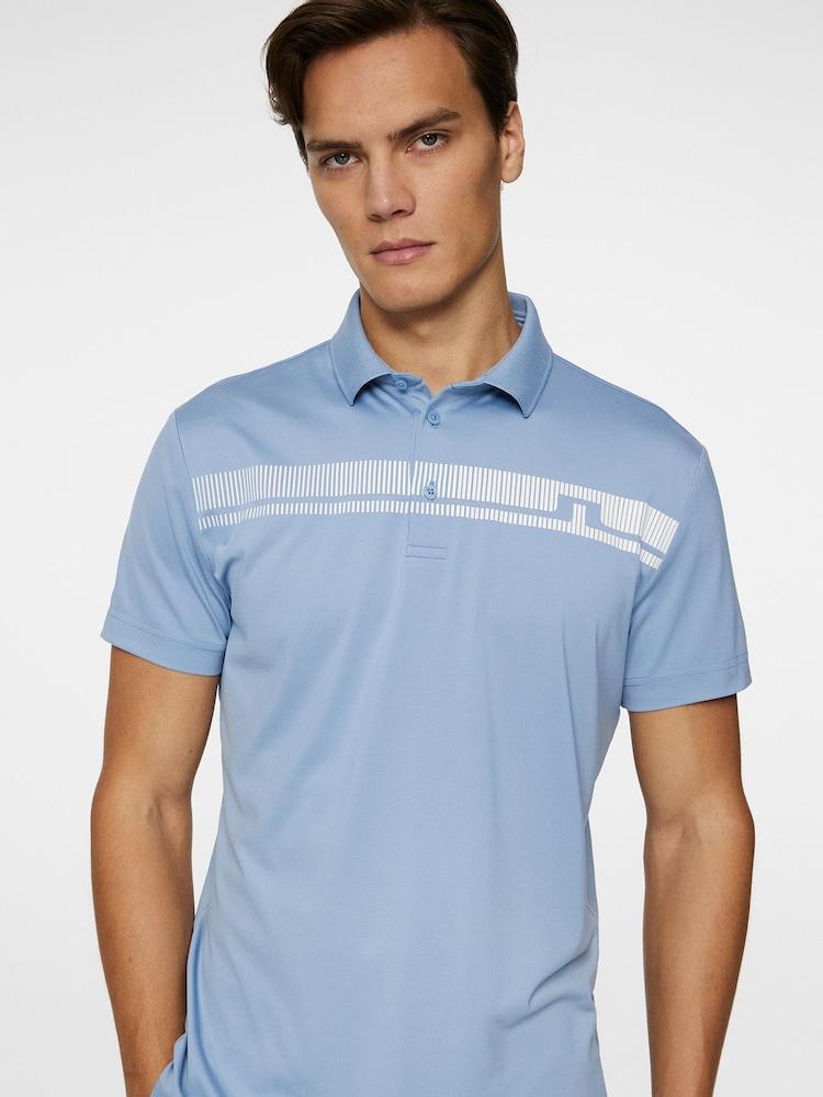 J.Lindeberg Pale Blue Golf Klas Polo Shirt - Image 4 of 6