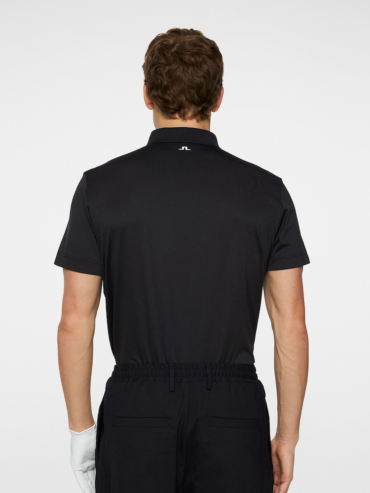 J.Lindeberg Black Golf Bridge Polo Shirt - Image 2 of 6 J.Lindeberg Black Golf Bridge Polo Shirt - Image 2 of 6