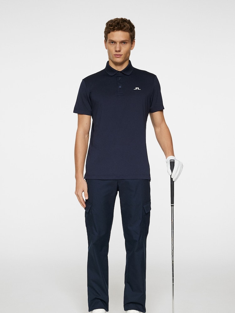 J.Lindeberg Navy Golf Bridge Polo Shirt - Image 3 of 6