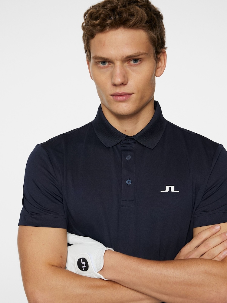 J.Lindeberg Navy Golf Bridge Polo Shirt - Image 4 of 6