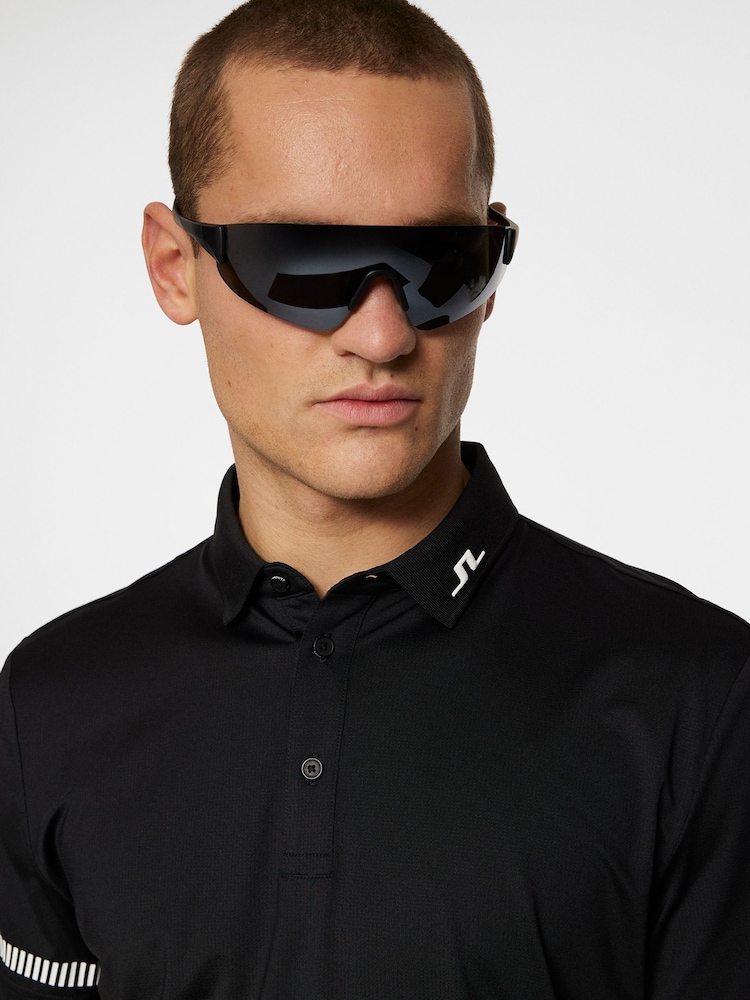 J.Lindeberg Black Golf Heath Strike Polo Shirt - Image 4 of 6