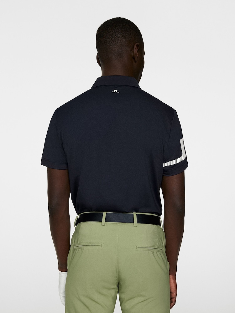 J.Lindeberg Navy Golf Heath Strike Polo Shirt - Image 2 of 6 J.Lindeberg Navy Golf Heath Strike Polo Shirt - Image 2 of 6