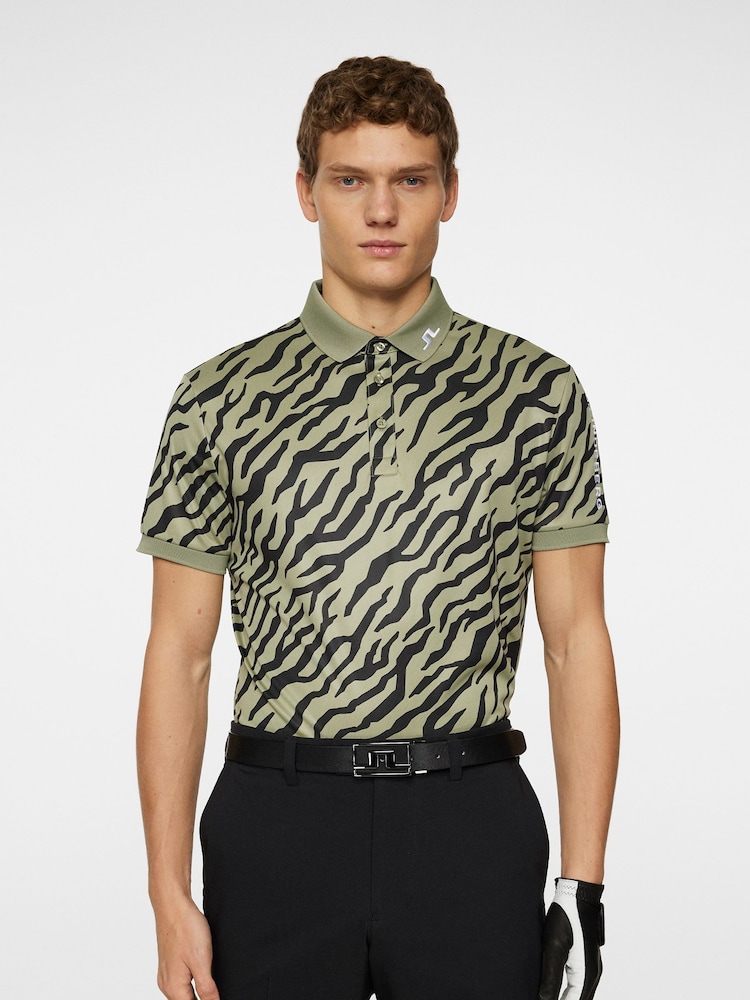 J.Lindeberg Golf Tour Tech Print Polo Shirt - Image 1 of 4