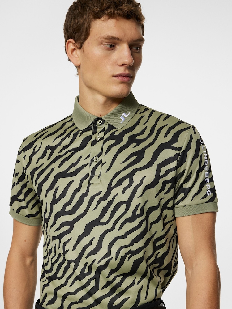 J.Lindeberg Golf Tour Tech Print Polo Shirt - Image 2 of 4
