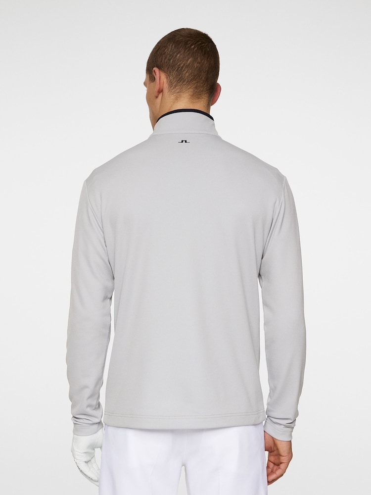 J.Lindeberg Grey Golf Clide Quarter Zip Sweatshirt - Image 2 of 6