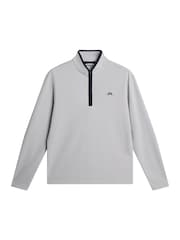 J.Lindeberg Grey Golf Clide Quarter Zip Sweatshirt - Image 6 of 6