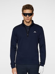 J.Lindeberg Navy Golf Clide Quarter Zip Sweatshirt - Image 1 of 6