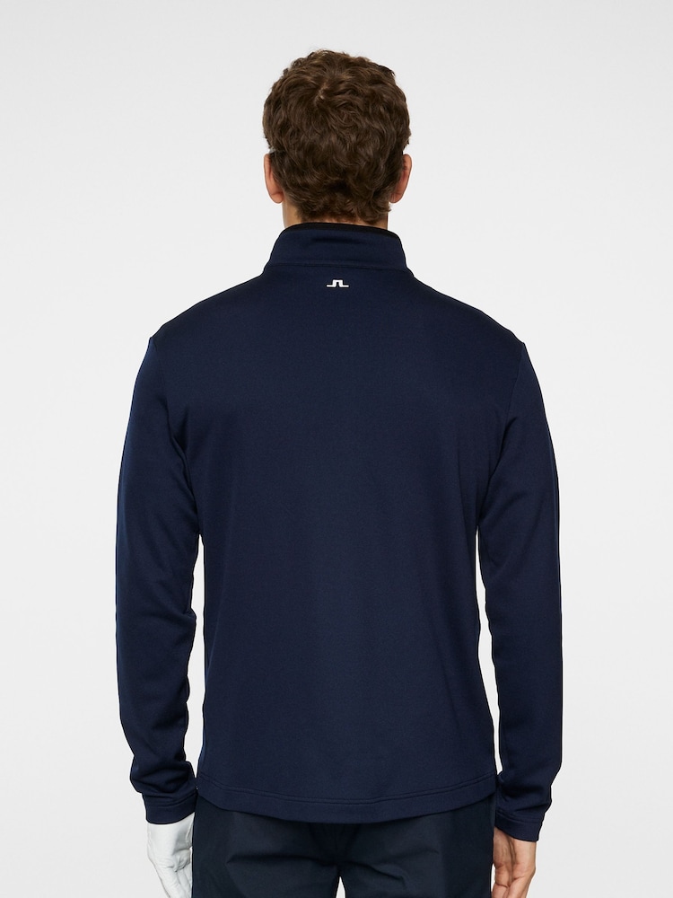 J.Lindeberg Navy Golf Clide Quarter Zip Sweatshirt - Image 2 of 6