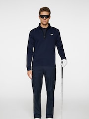 J.Lindeberg Navy Golf Clide Quarter Zip Sweatshirt - Image 3 of 6