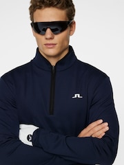 J.Lindeberg Navy Golf Clide Quarter Zip Sweatshirt - Image 4 of 6