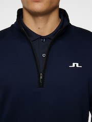 J.Lindeberg Navy Golf Clide Quarter Zip Sweatshirt - Image 5 of 6