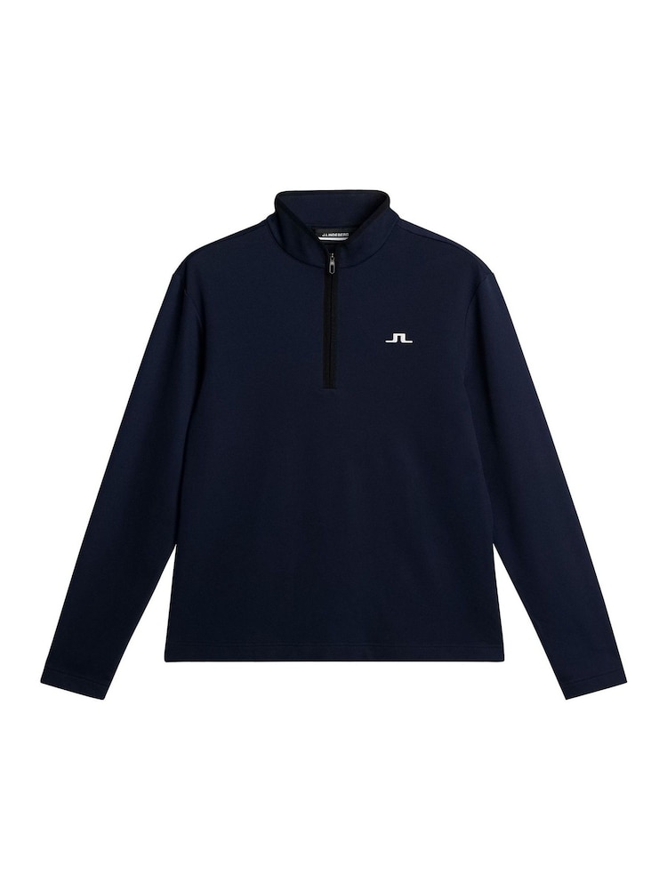 J.Lindeberg Navy Golf Clide Quarter Zip Sweatshirt - Image 6 of 6