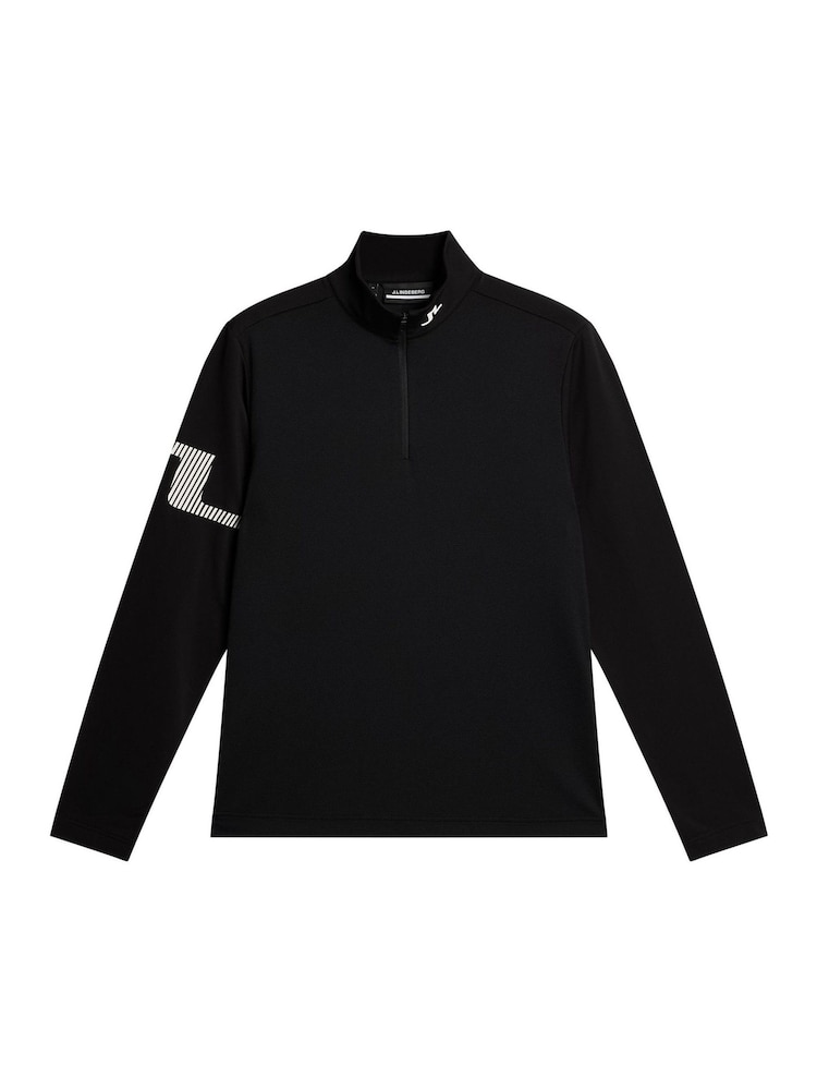 J.Lindeberg Black Golf Heath Strike Mid Layer Sweatshirt - Image 6 of 6
