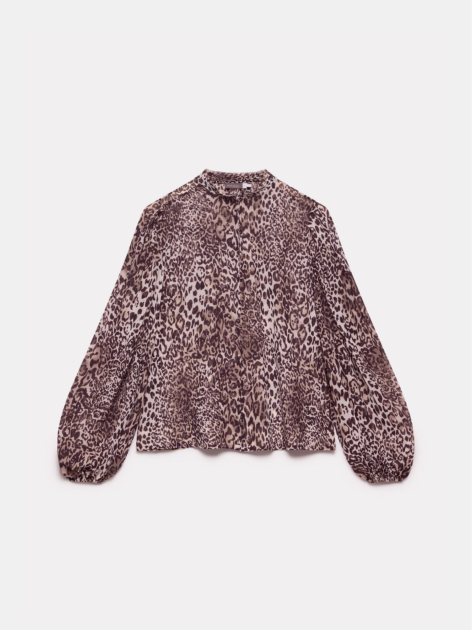 mint velvet animal print blouse