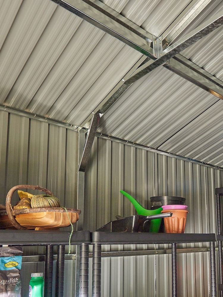 Rowlinson Dark Grey Trentvale Metal Apex 10 x 12ft Garden Shed - Image 5 of 5
