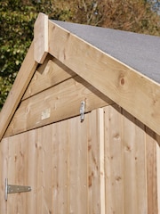 Rowlinson Natural Shiplap Apex Single Door 4 x 4ft Garden Shed - Image 3 of 5