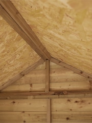 Rowlinson Natural Shiplap Apex Single Door 4 x 4ft Garden Shed - Image 4 of 5