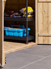 Rowlinson Natural Shiplap Apex Double Door 8 × 6ft Garden Shed - Image 5 of 5