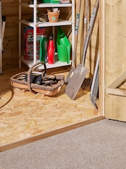 Rowlinson Natural Shiplap Apex Double Door 4 × 6ft Garden Shed - Image 4 of 5