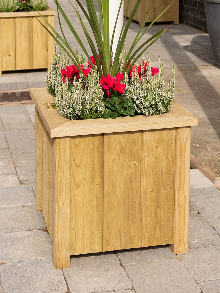 Rowlinson Natural Premium Heritage Square 40cm Planter Set of 2 - Image 2 of 5