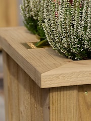 Rowlinson Natural Premium Heritage Square 40cm Planter Set of 2 - Image 4 of 5