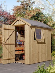 Rowlinson Natural Premium Heritage 6 x 4ft Garden Shed - Image 2 of 5