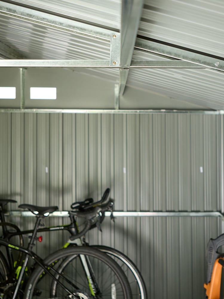 Rowlinson Light Grey Trentvale Metal Apex 10 x 12ft Garden Shed - Image 5 of 5