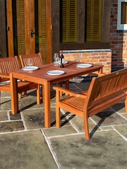 Rowlinson Honey Brown Willington 4 Seat Rectangular Garden Dining Set - Image 1 of 5