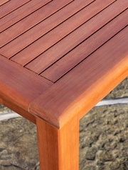 Rowlinson Honey Brown Willington 4 Seat Rectangular Garden Dining Set - Image 2 of 5
