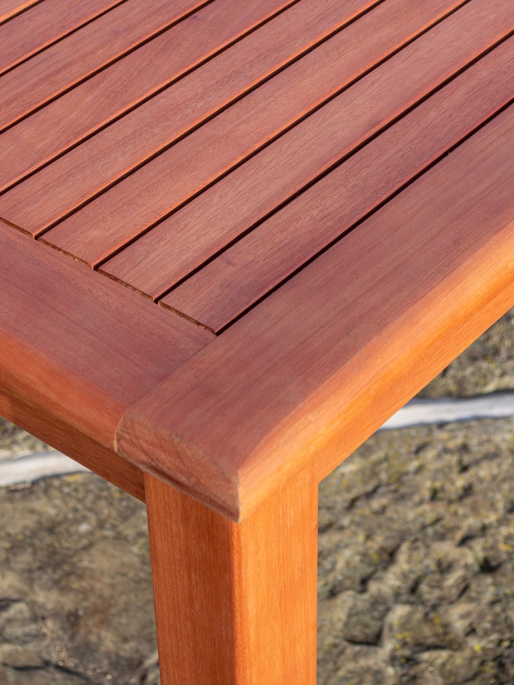 Rowlinson Honey Brown Willington 4 Seat Rectangular Garden Dining Set - Image 2 of 5