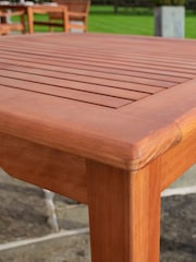 Rowlinson Honey Brown Willington 4 Seat Square Garden Dining Set - Image 2 of 4