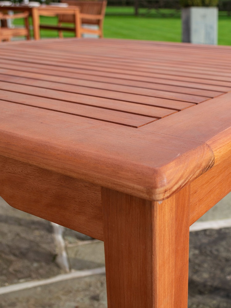 Rowlinson Honey Brown Willington 4 Seat Square Garden Dining Set - Image 2 of 4