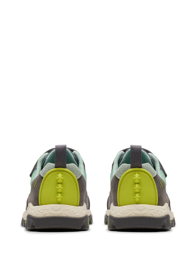 Clarks Grey Wide Fit (G) Steggy2 Park Kid Shoes - Image 6 of 8
