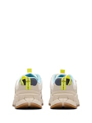 Clarks White Kids Wide Fit Bright Selva Hero Shoes - Image 5 of 8